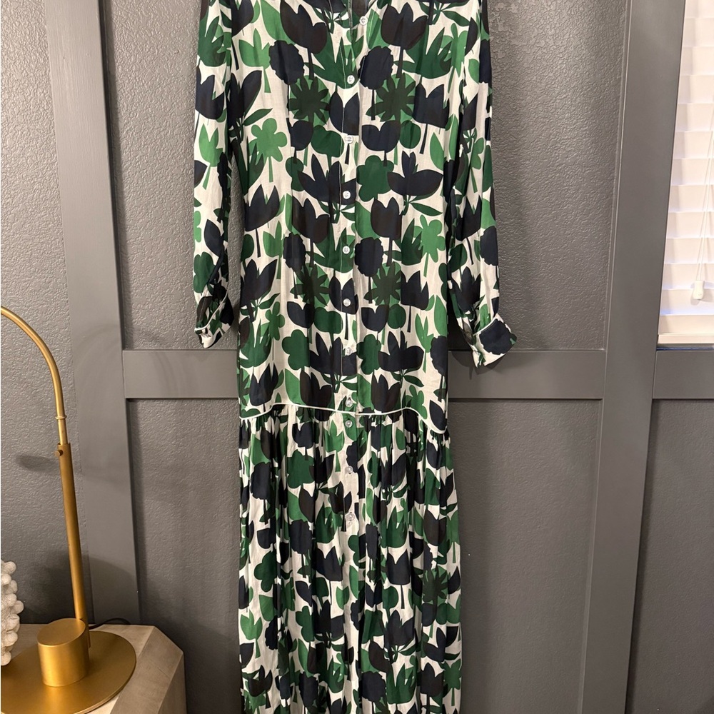 CRISTINA A BEAUTIFUL LIFE • MAI-44 floral long sleeve maxi dress - Small - Picture 6 of 14